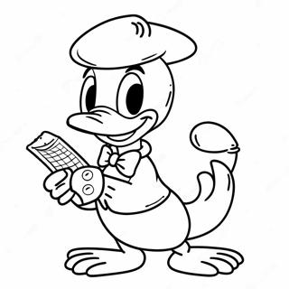 Donald Duck Halloween Costume Coloring Page 65333-52355