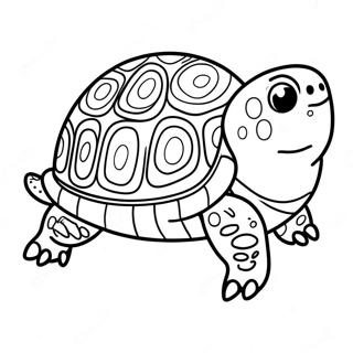 Cute Snapping Turtle Swimming Coloring Page 65344-52372