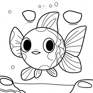 Cute Magikarp Swimming Coloring Page 65354-52377