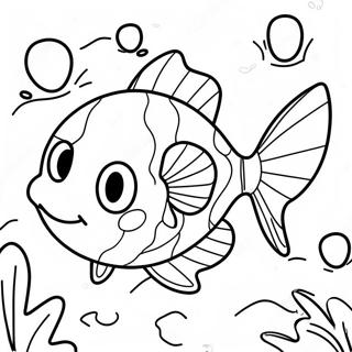 Cute Magikarp Swimming Coloring Page 65354-52378