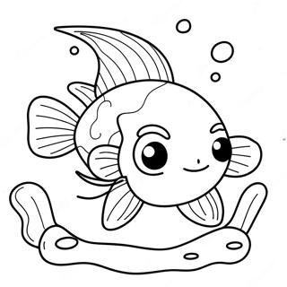 Cute Magikarp Swimming Coloring Page 65354-52380