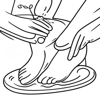 Foot Washing Craft Coloring Page 65373-52387