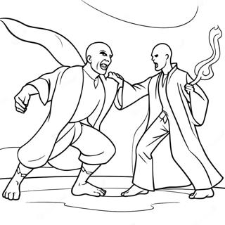 Harry Potter Vs Voldemort Coloring Pages