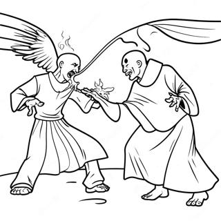 Harry Potter Vs Voldemort Epic Battle Coloring Page 65403-52414