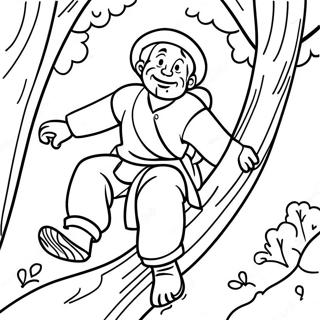 Zacchaeus Climbing A Tree Coloring Page 65413-52422