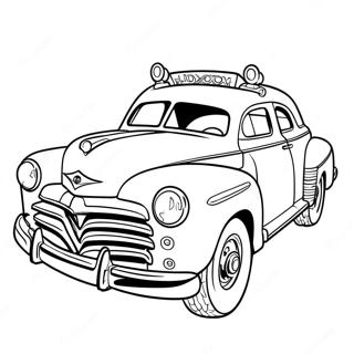 Doc Hudson Classic Car Coloring Page 65433-52448