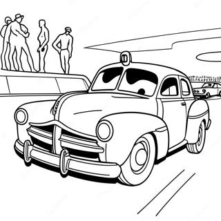 Doc Hudson Racing Scene Coloring Page 65434-52439