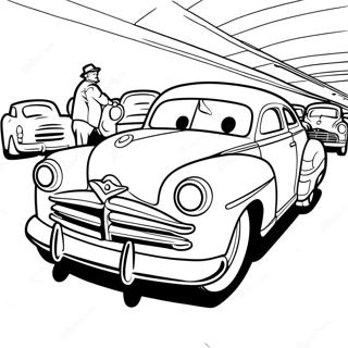 Doc Hudson Racing Scene Coloring Page 65434-52440