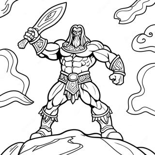 Mighty Dark Titan In Battle Coloring Page 65474-52481