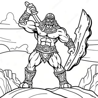 Mighty Dark Titan In Battle Coloring Page 65474-52483