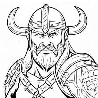 Fearsome Viking Warrior Coloring Page 6547-5340