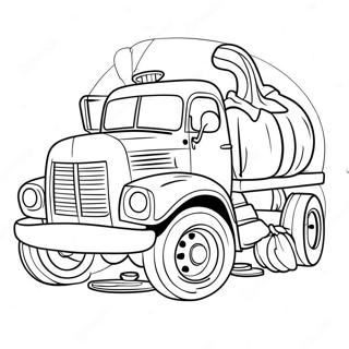 Vintage Pumpkin Truck Coloring Page 65484-52477