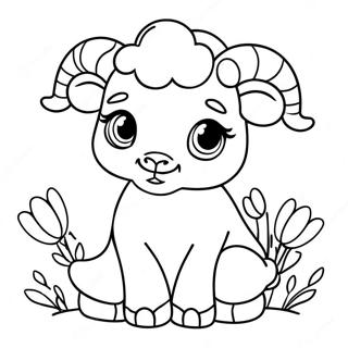 Cute Baby Ram Coloring Page 65504-52497