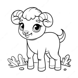 Cute Baby Ram Coloring Page 65504-52499