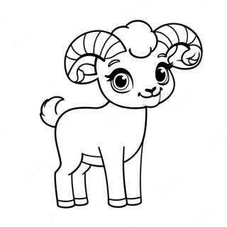 Cute Baby Ram Coloring Page 65504-52500