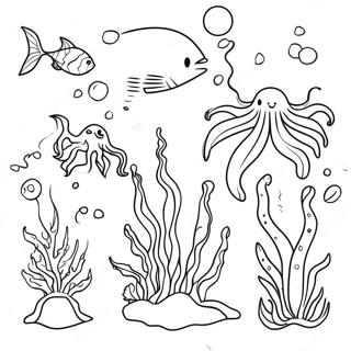 Ocean Plants Coloring Page 65543-52522