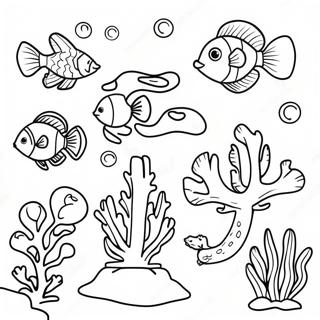 Colorful Coral Reef Coloring Page 65544-52530