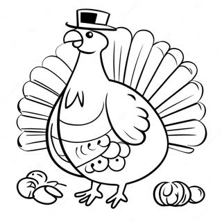 Build Your Own Turkey Coloring Pages