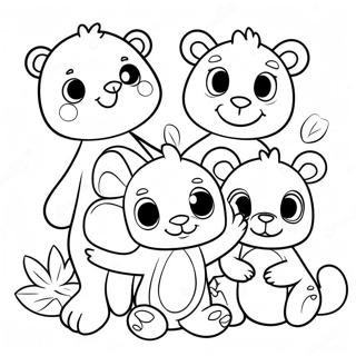 Cuddly Pajanimals Friends Coloring Page 65564-52546