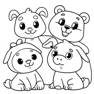 Cuddly Pajanimals Friends Coloring Page 65564-52547