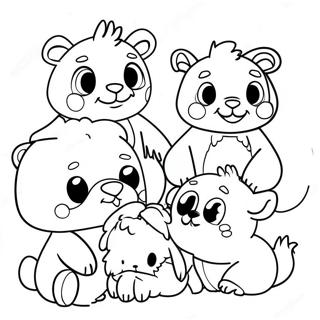 Cuddly Pajanimals Friends Coloring Page 65564-52548