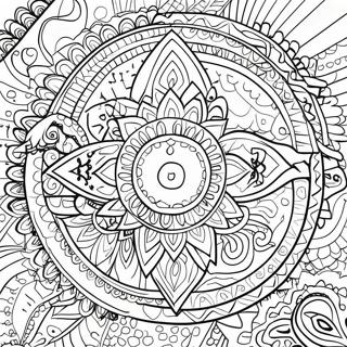 Trippy Chakra Mandala Coloring Page 65583-52559