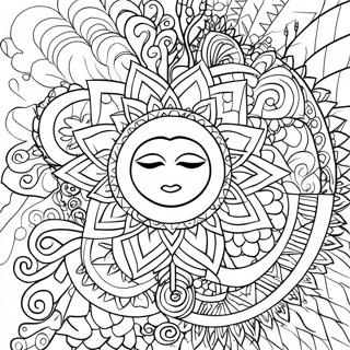 Vibrant Chakra Energy Flow Coloring Page 65584-52561