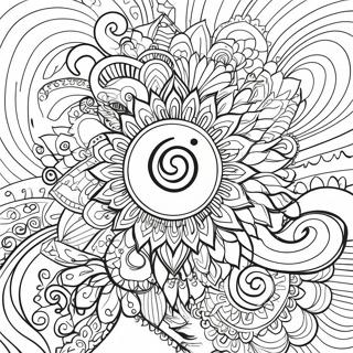 Vibrant Chakra Energy Flow Coloring Page 65584-52564