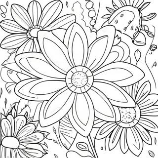 Colorful Flower Seeds Coloring Page 65594-52569