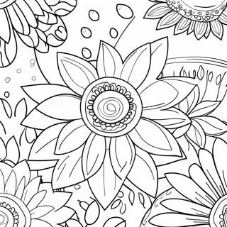 Colorful Flower Seeds Coloring Page 65594-52571