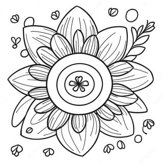 Colorful Flower Seeds Coloring Page 65594-52572