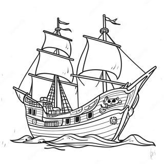 Pirate Ship Adventure Coloring Page 65614-52589