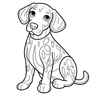 German Shorthaired Pointer Sitting Coloring Page 65643-52605