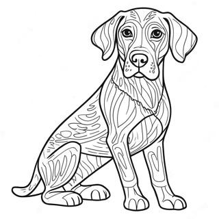 German Shorthaired Pointer Sitting Coloring Page 65643-52608