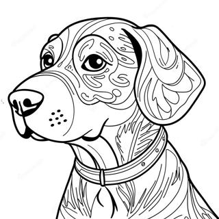 Playful German Shorthaired Pointer Coloring Page 65644-52612