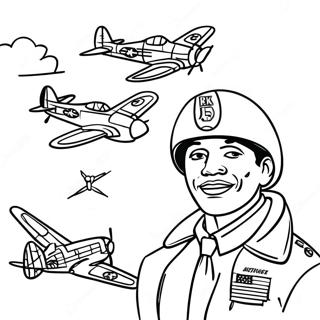 Tuskegee Airmen Coloring Page 65653-52615