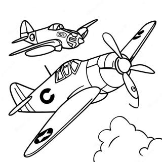 Heroic Tuskegee Airmen Flying Coloring Page 65654-52622