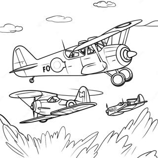 Heroic Tuskegee Airmen Flying Coloring Page 65654-52624