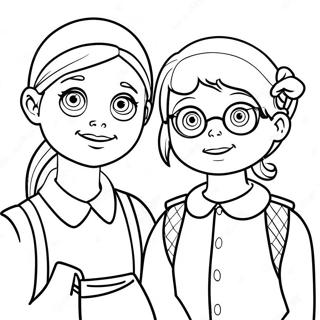 Wednesday And Enid Coloring Pages