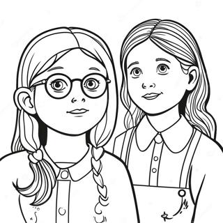 Wednesday And Enid Coloring Page 65663-52618