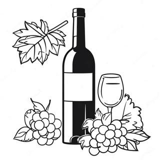 Wine Coloring Pages