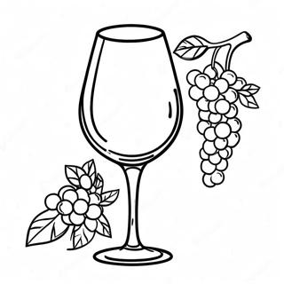 Elegant Wine Glass Coloring Page 65674-52637