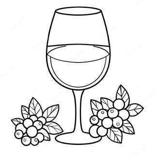 Elegant Wine Glass Coloring Page 65674-52640