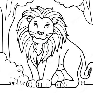 Majestic Lion From Carnival Of The Animals Coloring Page 65704-52655