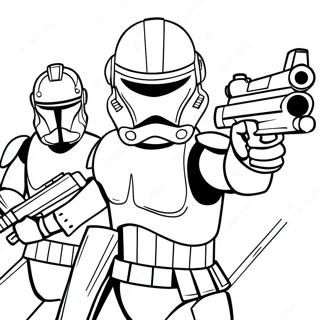 Epic Phase 1 Clone Trooper Battle Coloring Page 65724-52671