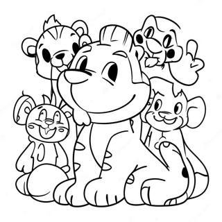 Playful Tigger With Friends Coloring Page 6577-5355