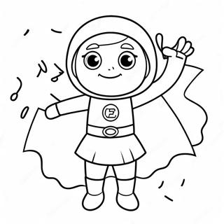 Wordgirl In Superhero Costume Coloring Page 65784-52716