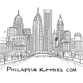 Philadelphia Skyline Coloring Page 65823-52747