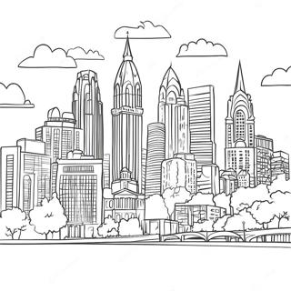 Philadelphia Skyline Coloring Page 65823-52748