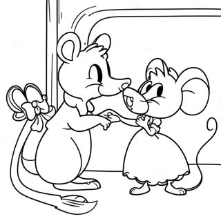 Charming Mice Helping Cinderella Coloring Page 65834-52759